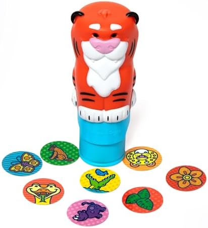 Melissa & Doug Sticker Wow!™ Tiger Bundle: 24-Page Activity Book, Refillable Sticker Stamper, Mini Pad, 500 Stickers, Arts and Crafts for Kids Ages 3+ - Image 3