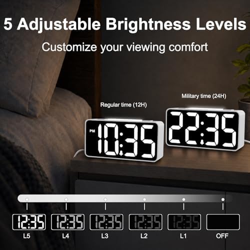 DreamSky Small Digital Alarm Clock with Night Light for Kids Bedroom - Image 5