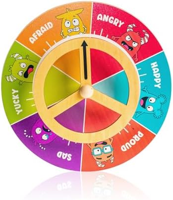 Open The Joy Steer Your Emotions Wheel – Wooden Emotional Regulation Steering Toy for Kids | SEL Tool for Toddlers and Preschool | Teaches Feelings & Self-Regulation | Ages 3+ - Image 4