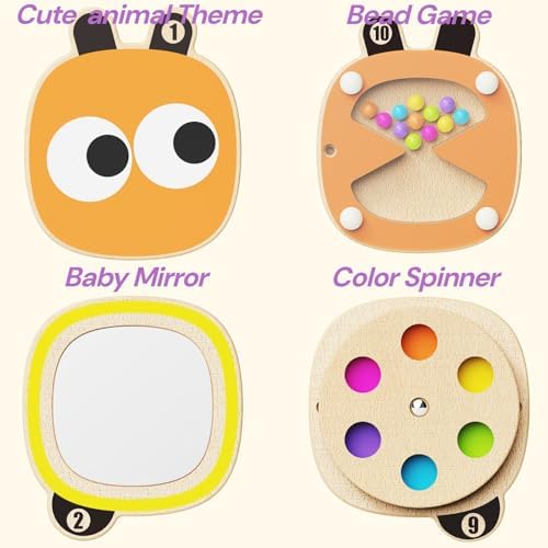 Montessori Busy Board for 1 Year Old, Toddler Travel Toys for Airplane, Car - Image 5