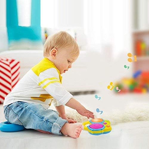 WEofferwhatYOUwant Baby Bongo Drums – Realistic Bongo Sounds for Babies 6+ Months with Lights, Cat & Dog Effects, 3 Play Modes, BPA-Free, Batteries Included, Travel-Ready Educational Gift for Toddlers - Image 5