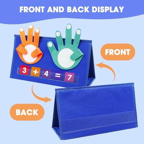 Auchq Preschool Learning Toys for Toddlers 3 4 5 Years Old, Montessori Educational Math Manipulates Number Counting Blocks for Kids, Finger Counting Math Desktop Toy for Boys Girls Birthday Gifts. - Image 5