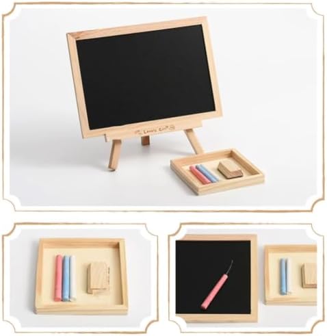 Montessori Wooden Mini Chalkboard Easel Set (Without Chalk) - Image 4
