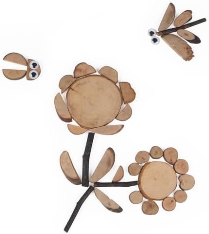 Candywood Wooden Unfinished Craft Kits Toy,Unfinished Natural Wood Slices Loose Part Play,DIY Wood Slices Kit for Toddler 3+ (UN_S) - Image 4