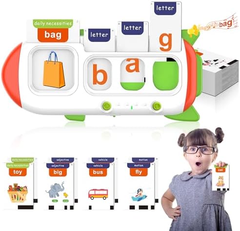107 Sight Words Spelling&Talking Flash Card for Kids 3-8,Speech Therapy Toy by ZIKAQUQI