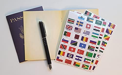 SJPRINTER Passport - Little passports Travelers notebook - Set with travel stickers world flags - Pretend play, party favors, airplane toy, journal notebooks, geography, classroom social study - Image 7