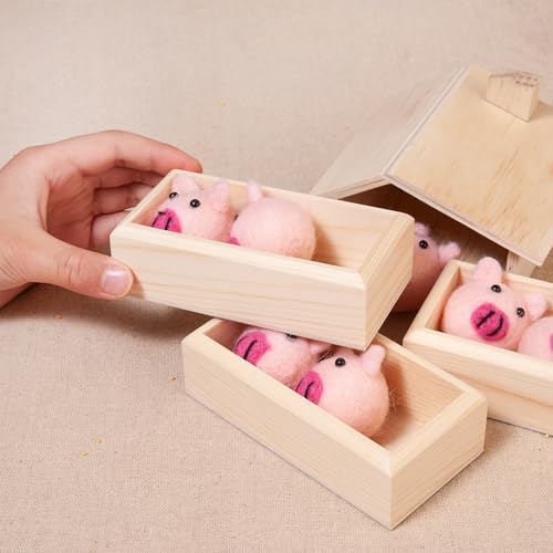 Sorting Stacking Wooden Toys for Toddlers, Montessori Pig Toy - Image 3