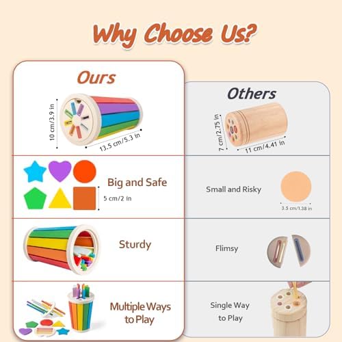 Montessori Wooden Color Sorting Toys for Toddlers 1-3 - Image 5