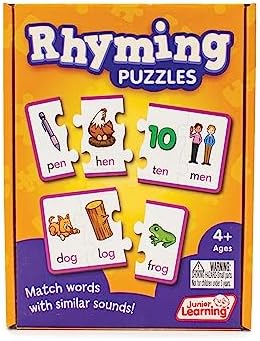 Junior Learning JL656 Rhyming Puzzles, Multi by JuniorLearning