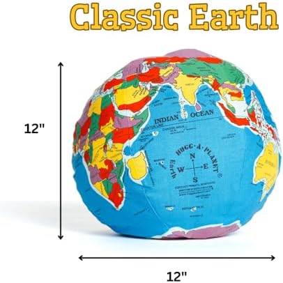 Pocket Earth HUGG-A-PLANET | Soft Plush Globe for Children | Montessori Educational Toy for Kids, Teens, Adults, Teachers, and Parents | Planet Earth Learning Toy | Classroom Must Haves - Image 5
