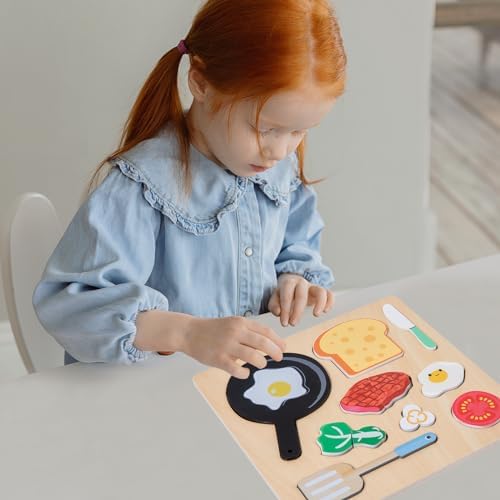 Adena Montessori Wooden Play Food Set, 3+ - Image 7