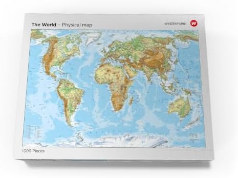 MyPuzzle Physical World Map Global Geography - Premium 1000 Piece Jigsaw Puzzle for Adults - Image 4
