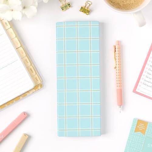 Passionate Penny Pincher Planner Daily Chore List Notebook | Blue Plaid Design | Undated 3-Month Supply | Planner 2026 for Tasks & Routines | 90 Perforated Pages | Matte Lamination Finish | 3.5” x 9” - Image 6