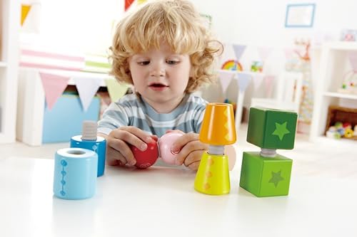 Hape Twist and Turnables Wooden Building Block Learning Set - Image 3