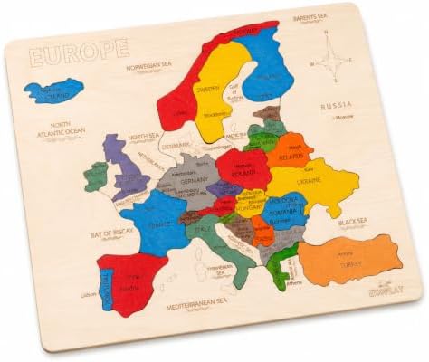 Europe Map Wooden Jigsaw Puzzle for Kids | 33 Puzzle Pieces | Learning & Educational Toy Gift for Boys & Girls Ages 4 Years and Above - Image 3