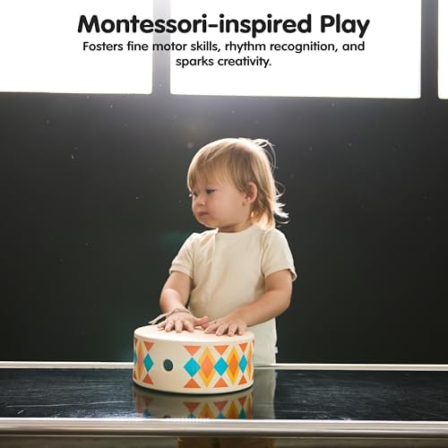 PlanToys® Wooden Rhythm Box Drum Musical Toy for Kids, Montessori Set - Image 6