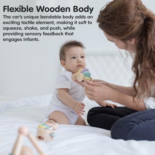 PlanToys® Wooden Baby Push Car Montessori Infant Sensory Toy 6+ Months - Image 5