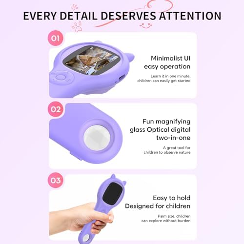 2Pcs Purple Kids Microscope-200X Fixed Focus Miniscope Portable Handheld Pocket Microscope -Science Toy for Toddlers, Christmas Birthday Gifts for Age 5 6 7 8 9 10 11 12 Girls Boys - Image 6