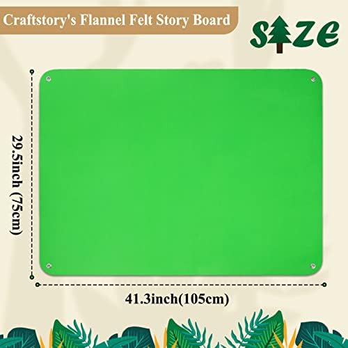 Craftstory 3.5 Feet Flannel-Board for Toddlers Preschool as Kids Felt Stories Activities Play Kits Wall-Hanging Birthday Gifts (Green) - Image 4