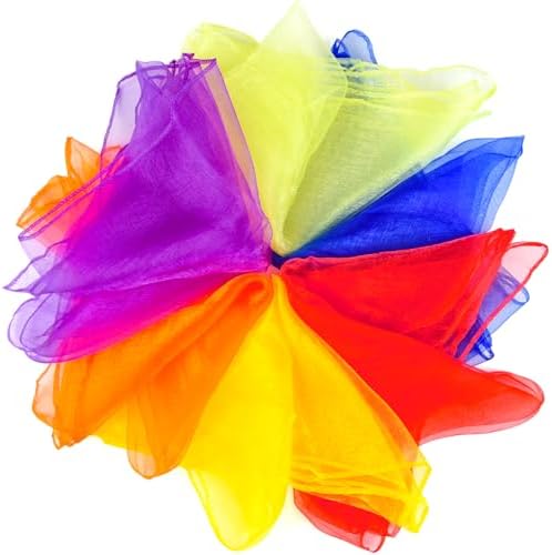 NEBURORA Juggling Scarves Square Colorful Play Scarve for Dance Magic Tricks Performance Props Scarf Accessories by NEBURORA