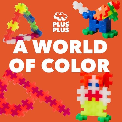 PLUS PLUS Big 100 Piece, Neon Color Mix - Large Blocks for Toddlers - Image 5