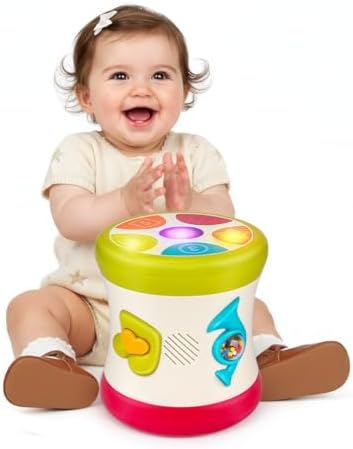 5-in-1 Musical Baby Drum Sensory Toy for Infants & Toddlers Early Learning by nicknack