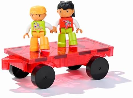 MAGBLOCK 1-Piece Car and 2-Piece Magnetic Figures People Set by Magblock