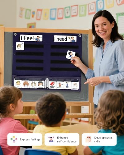 CHEFAN Feelings Chart, Calm Down Corner Supplies, Daycare Essentials, Social Emotional Learning Activities, Autism Learning Materials, ADHD Tools for Classroom Daycare & Home - Image 5
