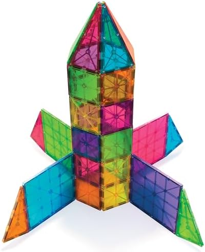 MAGNA-TILES Classic 100-Piece Magnetic Construction Set, The Original Magnetic Building Brand - Image 5
