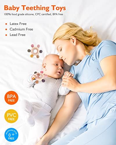 akolik Baby Teething Toys,Teething Relief Teethers Toy for Babies 0-3-6-9-12 Months Old Boys Girls BPA Free Baby Chew Toys Infant Toys Newborn Accessories - Image 2