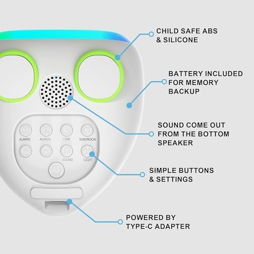 ANALOI Alarm Clock for Kids, Ok to Wake Up Sleep Training Clock for Boys - Image 5