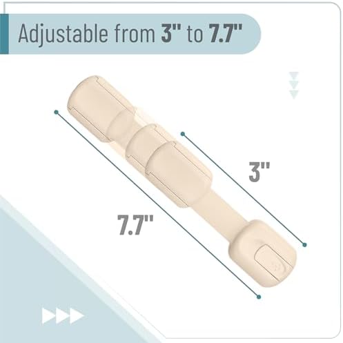 Bates- Child Safety Strap Locks, 6 Pack, Beige, Baby Cabinet Locks - Image 3