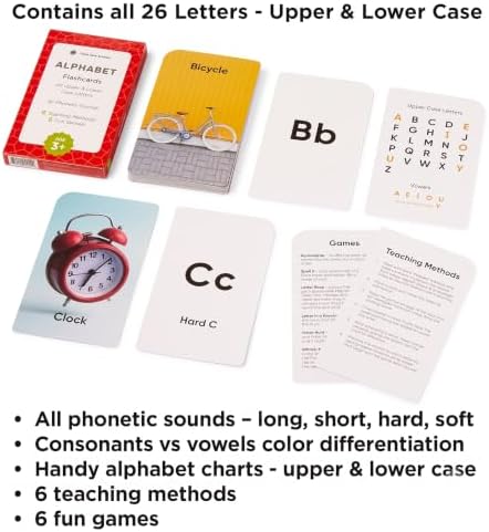 Award-Winning Alphabet Flash Cards for Kids Ages 3-4 – Learn ABCs, Phonics & Speech – Upper & Lowercase Letters, Photo Images – Preschool, Pre-K, Kindergarten - Image 3