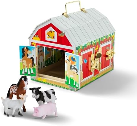 Melissa & Doug Latches Barn Toy Sensory Activity, Doors and Locks Toy, Farm Animals, for Kids Ages 3+ by Unknown