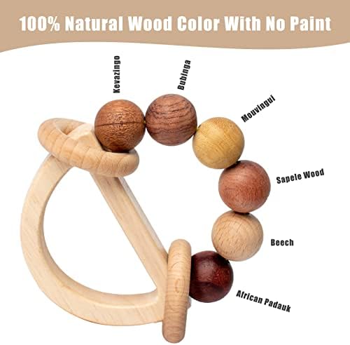 Baby Rattles 0-6 Months, Wooden Toys for Babies 6-12 Months - Image 4