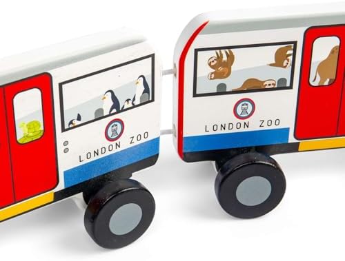 Bigjigs Toys London Pull Along Tube Wooden Pull Along Toy for Children, Sustainably Made Baby & Toddler Gifts, from 18 Months - Image 5