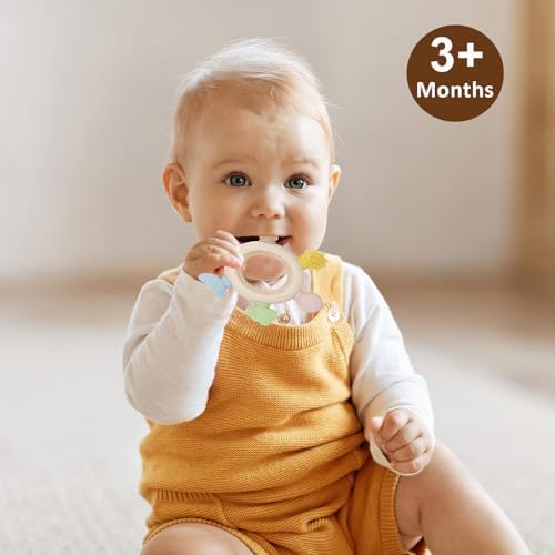 Socub 2 Pack Silicone Baby Teething Toys for Babies 0-6 Months(Dusty Blue) - Image 6