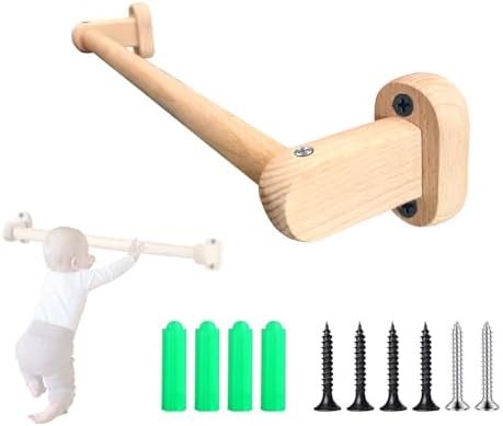 Duomilee Baby Pull up Bar Toddler Pull Up Bar Montessori Wall-Mounted Handrail Ballet Bar for Toddlers Suitable for Baby to Learn to Stand and Support. (17.3 in) by DUOMILEE