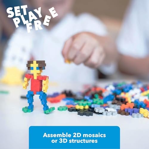PLUS PLUS 600 Piece Basic Mix - Mini Waffle Blocks, Classroom Must Haves - Image 6