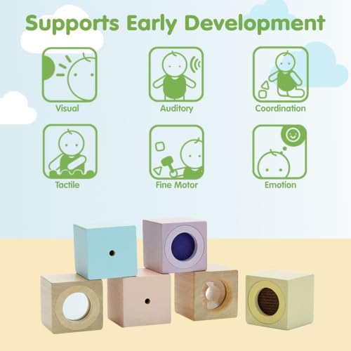 PlanToys® Sensory Blocks Wooden Learning Toy Montessori Kids Educational - Image 4