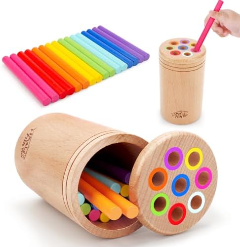 Montessori Toys for Toddlers 1-3 Wooden Fine Motor Learning Preschool Toys by SMALLFISH