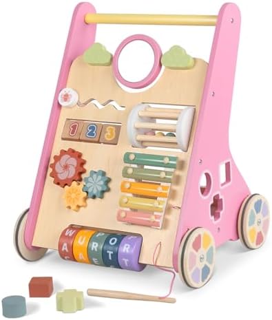 Bautia Wooden Baby Walker, Push Activity Toy for Babies 10-12 Months by bautia