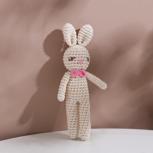Natural Hand-Knit Wooden Baby Rattle - Soft Animal Shaped Sensory Toy for Newborns, Infants | Safe Beechwood & Crochet Texture | Perfect Baby Shower Gift - Image 6