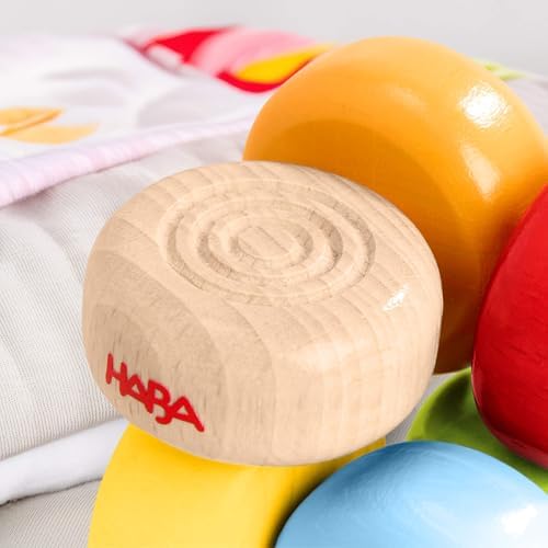 HABA Color Drops Wooden Grasping & Baby Teether Toy – Sensory Toys for Babies & Rattle with Elastic Threading for Ages 6 Months and Up - Image 6