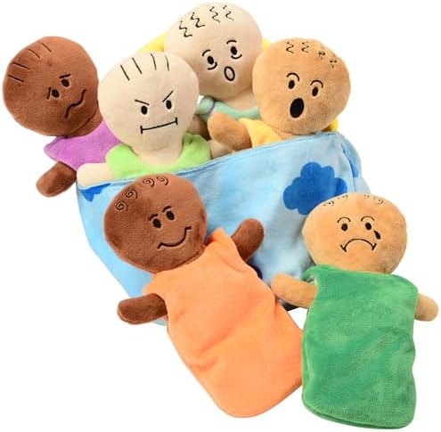 Constructive Playthings Expression Babies Plush Dolls, Super Soft Baby Dolls Set, Therapy Toys, Multicultural and Social Emotional Learning, Baby Toys for All Ages, Set of 6 Plush Dolls, Multicolor by ConstructivePlaythings