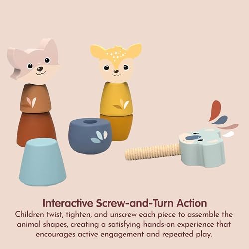 SPEEDY MONKEY Wooden Screw Toys | Animal Nuts & Bolts Set Montessori Toy - Image 3