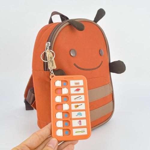 6 Pcs Reminder Board for the Elderly, ADHD Tools for Kids Portable Visual Schedule for Kids School Bag Pendant Detachable Daily Task Planning Pad with 18pcs List Cards Stickers for Kids - Image 2