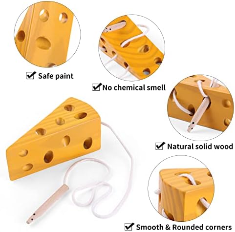 Sealive Early Development Wooden Lacing Toys, Montessori Activity - Image 3