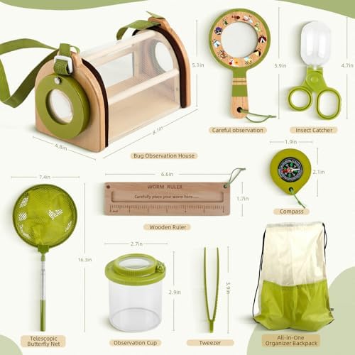 Wooden Bug Catcher Kit for Kids, Bug Catching & Insect Explorer Set - Image 6