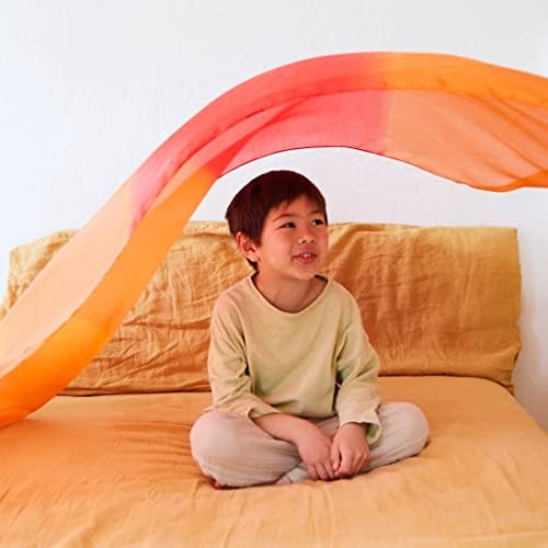 Sarah's Silks Giant Playsilk | 100% Silk Toy for Toddlers | Bright Colored Large Scarves for Fort Building and Pretend Play - Fire - Image 6